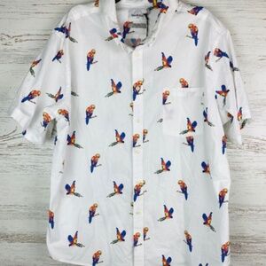 Hawaiian Parrot Goodfellow Men’s shirt slim fit Large